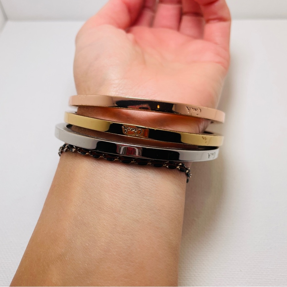 Coach Tri Color Stackable Bangle Bracelets - Picture 3 of 5
